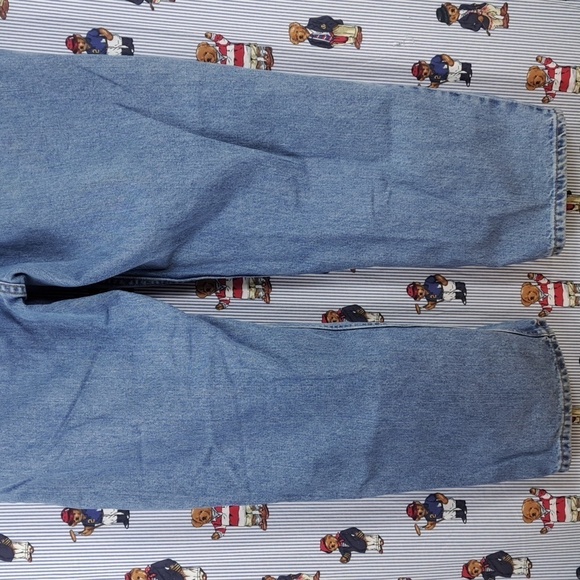 Levi's 550 relaxed fit med light wash straight leg baggy legs denim jeans 42/30 - Picture 4 of 6